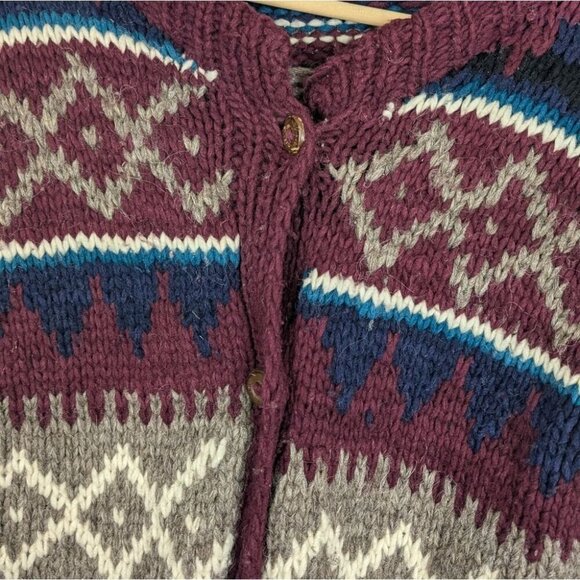 Made in Ecuador Cozy Wool Button-Front Sweater for the Perfect Cottage Core Look - Picture 10 of 10